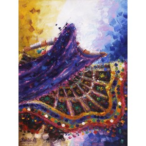 Bandah Ali, 18 x 24 Inch, Acrylic on Canvas, Figurative-Painting, AC-BNA-052